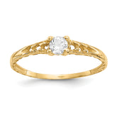 10k Madi K 3mm Ruby Birthstone Baby Ring